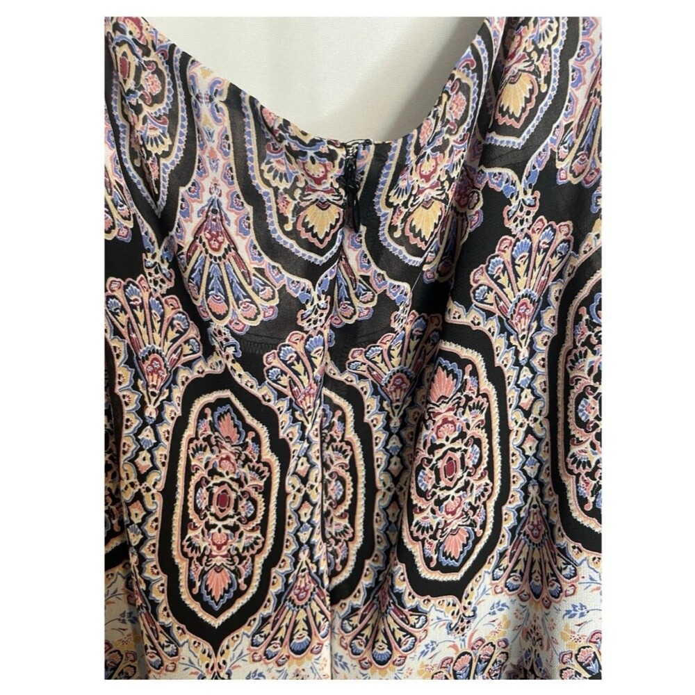 Catherines Womens Plus Midi Asymmetrical Sleeveless Floral Chiffon Dress Size 3X - Picture 7 of 13